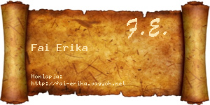 Fai Erika névjegykártya