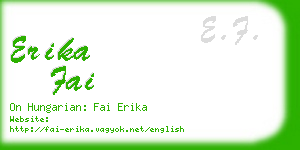 erika fai business card